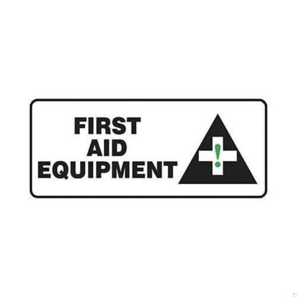 Accuform Safety Sign, Legend SAFETY SHOWER, 6 mil Adhesive DuraVinyl, 10 in Height, 14 in Width MFSD571XV - main